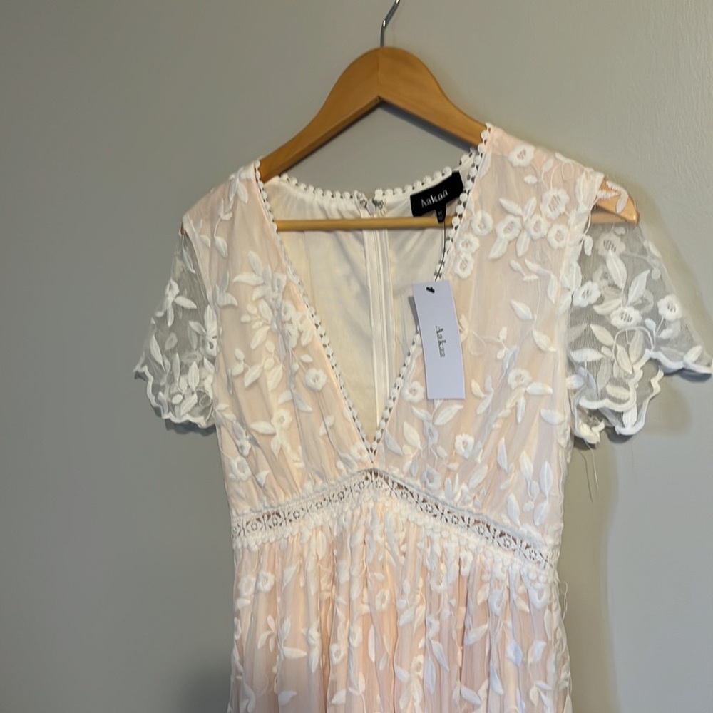 Vici Dolls blush maxi dress with beautiful detailing. New.